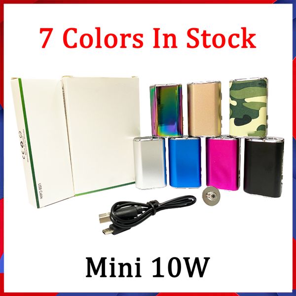 Eleaf Mini iStick Kit 1050mah Batería incorporada 10w Salida máxima Voltaje variable Mod 7 colores con cable USB Conector eGo En stock