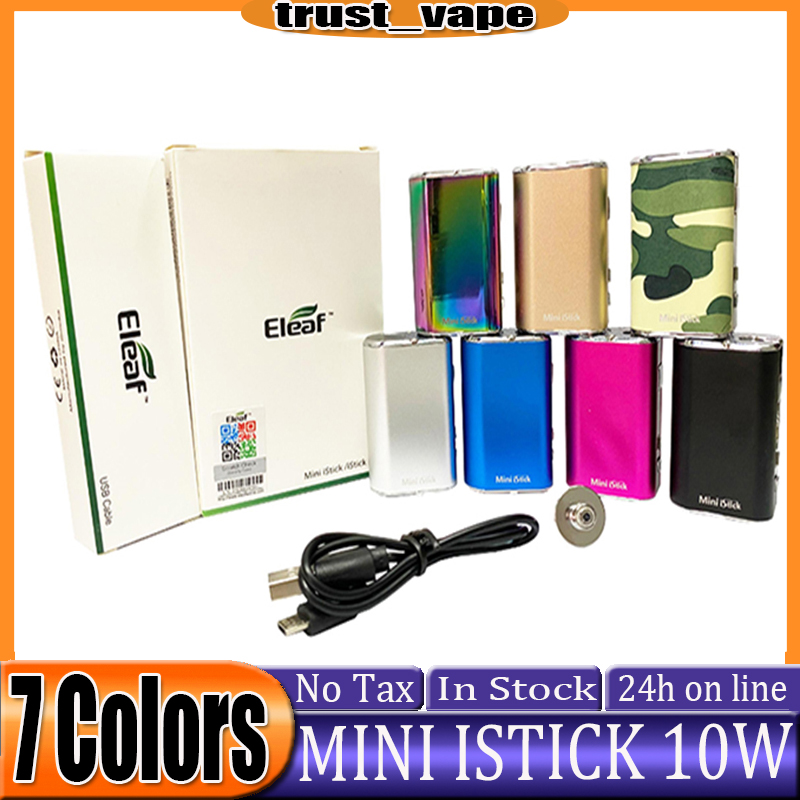 Eleaf Mini Istick Kit 7 Farben 1050mah eingebaute Batterie 10W Maximalausgangsvariable Spannungsmod mit USB-Kabel-Ego-Anschluss