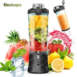 Elecicopo 240W Mélangeur de smoothie portable USB rechargeable Mini mélangeur Presse-agrumes Tasses Presse-agrumes électrique Shakes Smoothies Sans BPA 240307