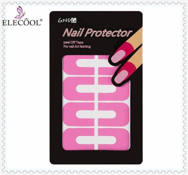 Elecol 10pcs créatif ushape Guide autocollant Sticker Spiltofing Finger Couvercle de ongle vernis vernis protecteur autocollants Manucure Tool6679336