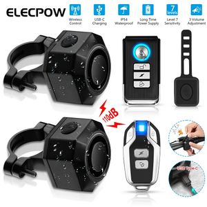 Elecpow alarme de vélo sans fil étanche motos Scooter vélo alarme antivol Protection de sécurité Vibration alarme antivol 240219