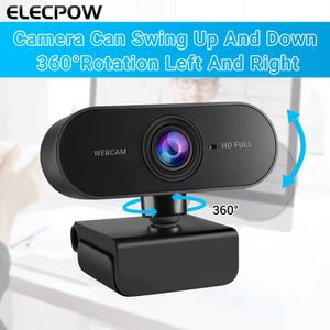 Elecpow Nieuwe 1080P Webcam Full HD Webcamera Met Microfoon USB-stekker Videocamera's Voor PC Computer Mac Laptop Desktop Conferentie HKD230825 HKD230828 HKD230828