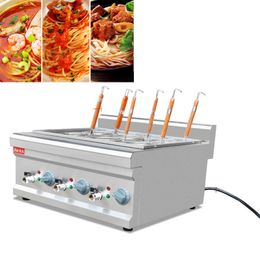 Elektrische 6 manden pasta kokende machine spaghetti macaroni koken noedels maker fornuis 220V / 110V 6000W commerciële keukenapparatuur