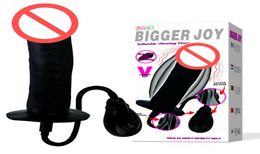 Consolador inflable de vibración eléctrico Inflable Topo de juguete anal topo juguetes anal Toyes sexuales Anal Joy2614332