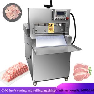 Máquina eléctrica automática CNC para rollo de cordero, cortador de carne, herramientas de cocina multifuncionales, doble cuatro cortes