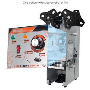 Elektrische automatische drinkbekerafdichter Melktheewinkel Plastic papieren kopje afdichtmachine voor 9 / 9,5 cm elektrische bubbelthee -film 220V