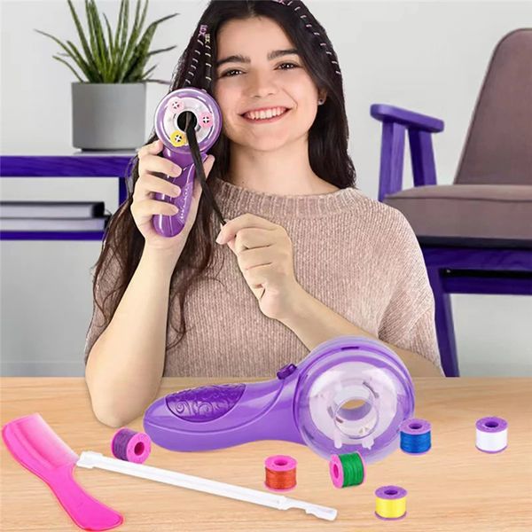 Électrique automatique cheveux Braider bricolage tressage coiffure outil torsion Machine tresse tissage jouets pour fille enfant cadeau 240318