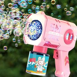 Elektrische Automatische Light Bubble Machine Bubbles Gun Zomer Strand Bad Outdoor Game Fantasie Speelgoed voor Kinderen Kids Gift Combi 240228