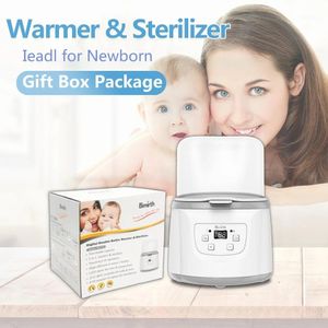 Elektrische Baby Dubbele Flessenwarmer Sterilisator Ontdooiformule Melk Warmte Voedsel LED Display Eenvoudig te bedienen Verwarming 240322