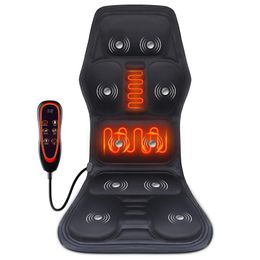 Elektrische rug massageroel stoel kussenverwarming vibrator auto thuiskantoor lumbale nek matras pijnverlichting gezondheidszorg gereedschap 240415