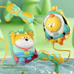 Elektrische rugzak waterpistool handleiding en automatische integratie zomer zwembad speelgoed schattig dierenvormig waterpistool 240520