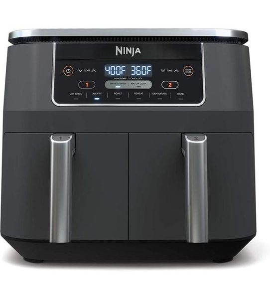 Sartenes eléctricos Ninja DZ401 Foodi 10 Quart 6in1 Dualzone XL 2 Cesta Air Fryer con 2 cestas fritas separadas 2211103988570