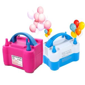 Elektrische Ballon Luchtpomp Inflator Dual-Nozzle Globos Machine Blower Voor Party Boog Kolom Stand Opblaasbare 220217