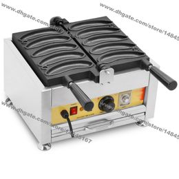 Máquina eléctrica para hacer gofres en forma de plátano, uso comercial, antiadherente, 110v, 220v