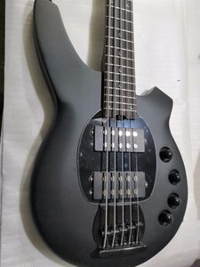 Basse électrique Guitare M Bongo Métal Noir Couleur 5 Strings HH Pickups actifs Active Electronics actifs