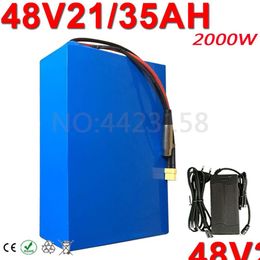 Elektrische fietsbatterij Hoog vermogen 1000W 1500W 2000W 48V 20Ah Fiets 25Ah 30Ah 35Ah 40Ah E-bike 48 Volt lithium met 50A Bms 5A Drop Dhm48