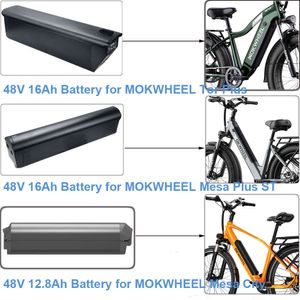 Batterie de vélo électrique 48V 12.8Ah 16Ah Lithium-ion batterie Ebike adaptée MOKWHEEL Tor Plus Mesa City Plus ST 500W 750W e-bike