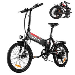 Bicycle de banlieue électrique, 500W pliant 7 vitesses de 20 "Bike pour adultes adultes