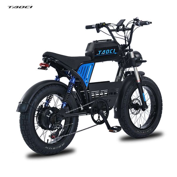 Vélo électrique pour adultes Ebike avec moteur sans brosse 1500W batterie 48V/18Ah 20 pouces 4.0 gros pneu moto électrique vélo de saleté