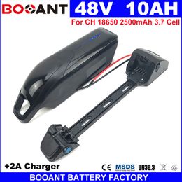 Batería de iones de litio para bicicleta eléctrica 48V 10AH batería de bicicleta eléctrica 13S 48V para Bafang BBS 300W 500W 800W Motor + cargador 2A envío gratis