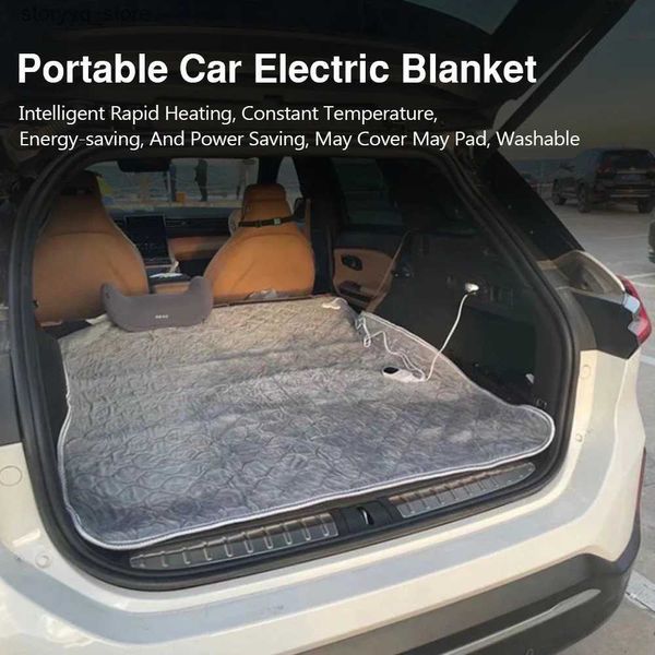 Manta eléctrica 12V Manta eléctrica para automóvil 70x180 cm Calentador cálido para dormir para camiones para acampar Vehículos todoterreno Manta con calefacción para automóvil Almohadilla térmica para asiento Q231130