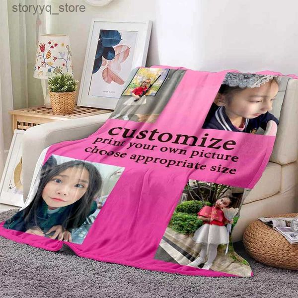 Manta eléctrica Manta personalizada Manta de franela Foto personalizada Mantas de lana para sofá o cama Regalo personalizado DIY Impresión en Dropshipping Q231130