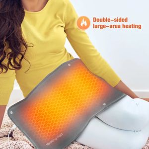 Couverture électrique Chauffe-mains électrique Coussin chauffant en graphène Hiver Thermique Main Pieds Sac plus chaud Oreiller Gants pour jambes Abdomen Dos Taille 231114