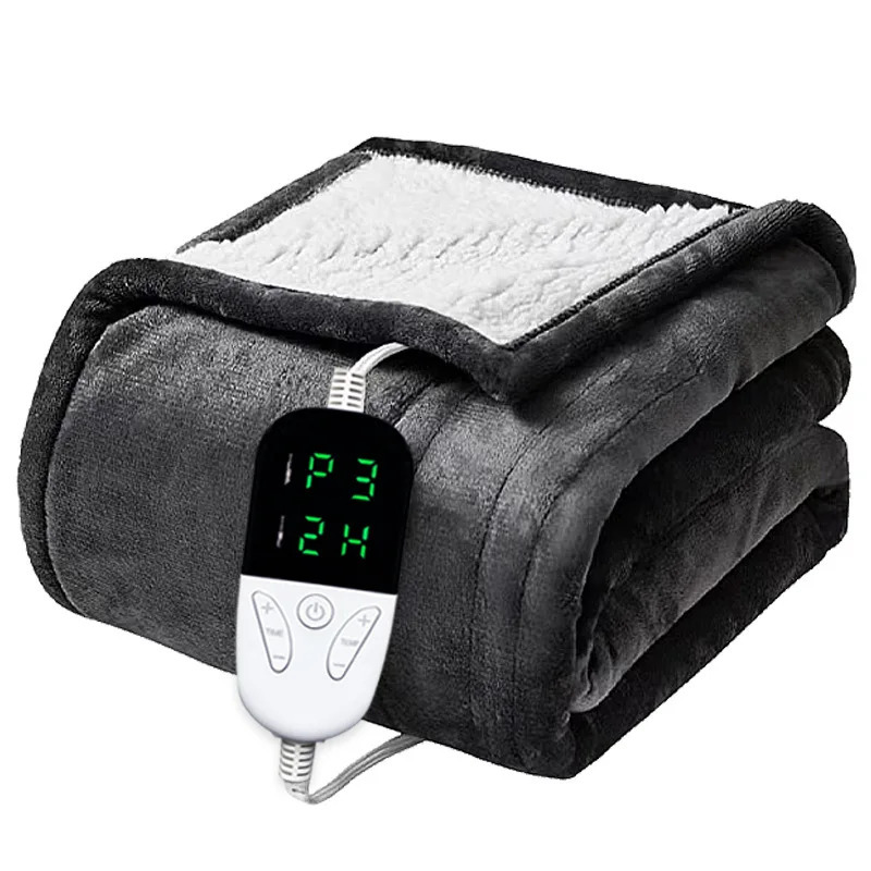 Electric Blanket Flannel Blanket Mattress Winter Machine Washable Double Layer Temperature Control Warmer Heated Throw Blanket 240115