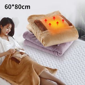 Manta eléctrica USB Calentador de cama suave y grueso Calentador de cama Termostato lavable a máquina Estera de calefacción para oficina en casa 60x80cm 221203