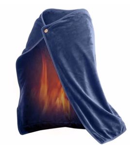 Elektrische deken Winter Verwarming Sjaal Pad Warm Body Home Kniematras Pluche Gooi Warmer Cape Lap