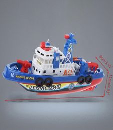 Electric Boat Children Marine Rescue Toys Navigation Warship Toy Birthday Gift 2012041185946