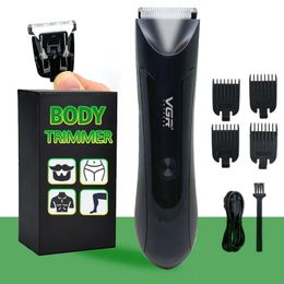 Elektrische lichaamshaartrimmer Scheerapparaat Nat Droog Lieshaartrimmer voor Mannen Vrouwen Bal Body Grooming Kit Vervangbare keramische meskop 240116