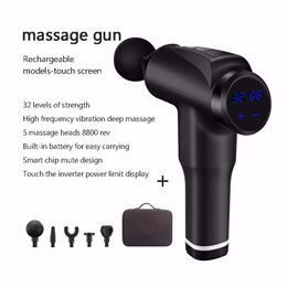 Elektrische lichaamshoofdmassager Impact Spiermassage Fysiotherapie Massage Gun Massager voor nek en rug Relaxer Massager Gun