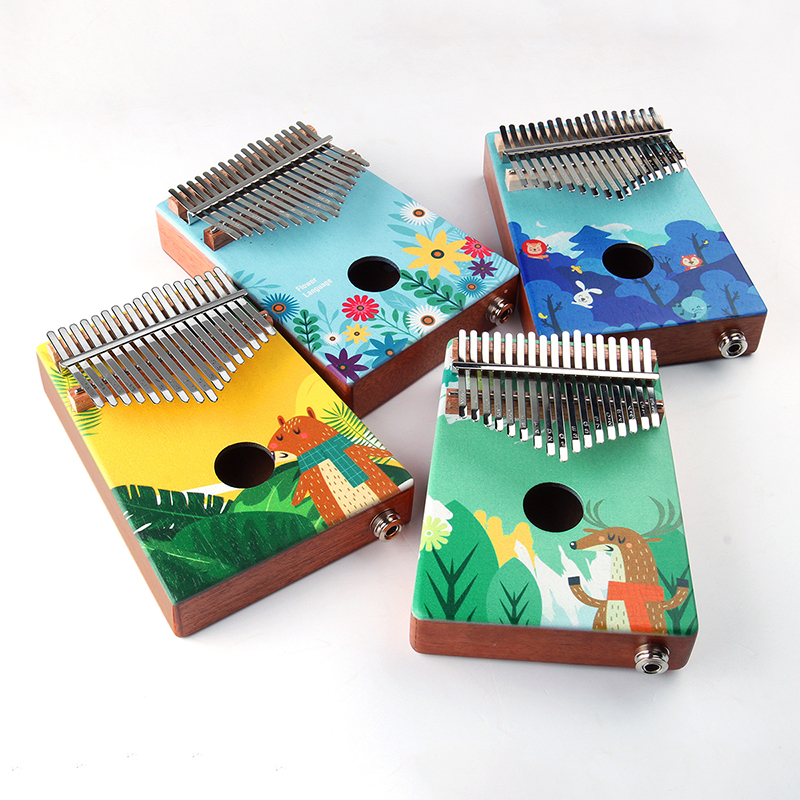 Electric Box Money17 Keys Kalimba xilofono Immagini con piccoli animali possono essere usati come regali