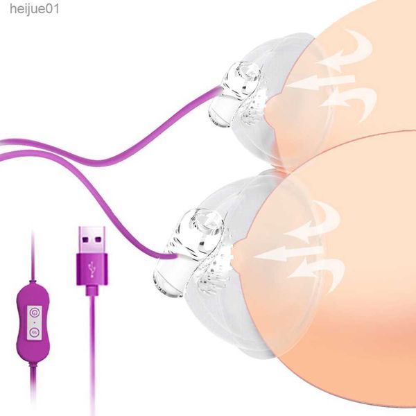 Tire-lait électrique Nipple Sucker Vibromasseur Masturbateur Stimulateur Masseur Langue Lécher Ventouse USB Adultes Sex Toy pour Femme L230518