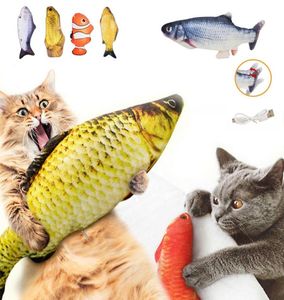 Cat de chat électrique poisson usb chargeur interactif réaliste animal de compagnie réaliste chats mâcher des jouets