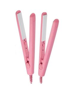 Elektrisch keramisch plat ijzer en krultreizen Mini roze haargraden golfgolf of rechte ijzers voor keuze35518962952407