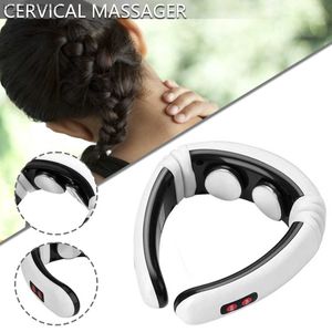 Masajeador Cervical eléctrico Cuello Pulso Cuerpo Hombro Relajarse Alivio del dolor muscular Herramientas de masaje multifuncionales portátiles para el hogar L230523