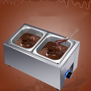 Machine de fusion de chocolat électrique Chauffage à l'air commercial Chocolat Fromage Melting Pot Warmer Melter 1/2/3/4 Grid Milk Heating Furnace