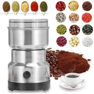 Electric Coffee Grinder Household Grain Food Machine Kitchen Mill Cereals Nuts Seasonings Spices Beans Flour Chopper 240223