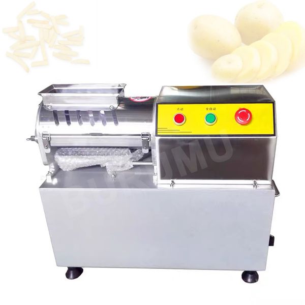 Machine électrique commerciale automatique de coupe de frites, coupeur de citrouille de radis de patate douce à la maison