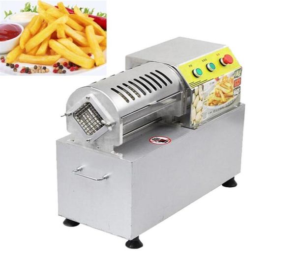 Coupe-frites électrique commercial, Machine de découpe de frites, trancheuse de déchiquetage de fruits et légumes en acier inoxydable 900W313U4691285