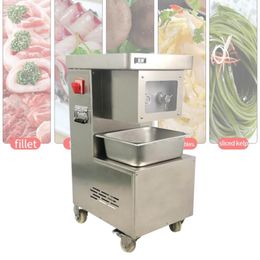 Trancheuse à viande électrique commerciale en acier inoxydable, machine de découpe verticale de la viande, 3000W