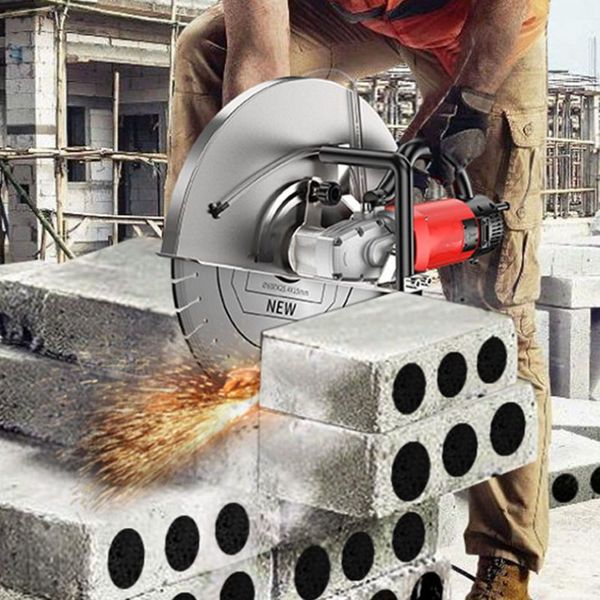 Machine de paroi en béton électrique Ciment de ciment Machine de coupe en profondeur 260 mm Cutter de brique