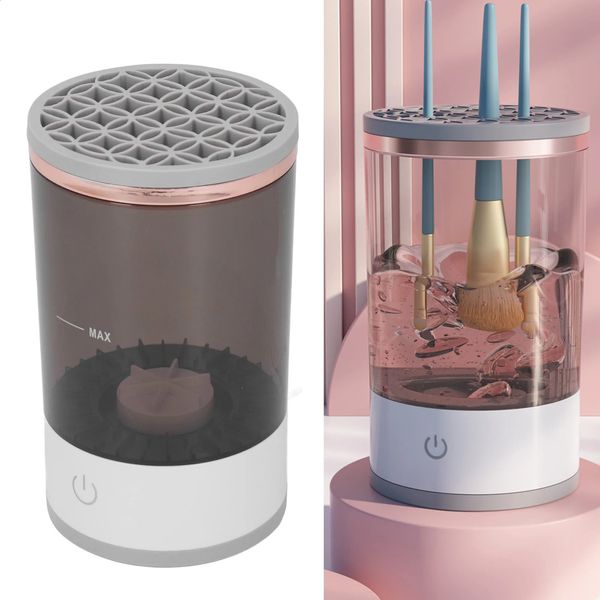 Máquina limpiadora de brochas de maquillaje giratoria automática cosmética eléctrica 240131