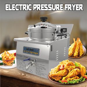 Electric Counter top Carrielin Commercial Pressure Fryer Pot With Temperature Control Chicken Deep Fryers Machine S.Steel Explosion-Proof