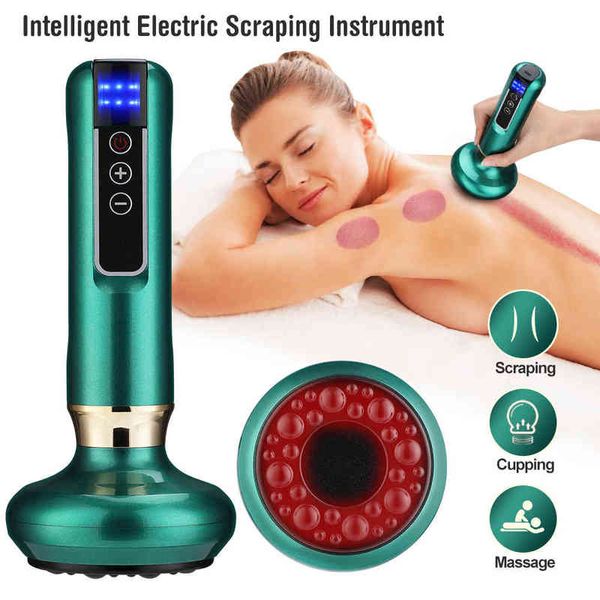 Électrique Ventouses Masseur Gua Sha Corps Minceur Massage Aspiration Sous Vide Dos Peau Grattage Beauté Santé Infrarouge Anti Cellulite