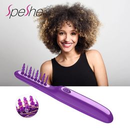 Elektrische Detangling Haarborstel Afro Automatisch Los Haar Klitten Krullend Ontklitter Haarborstel Salon Kappers Styling Tools 240322