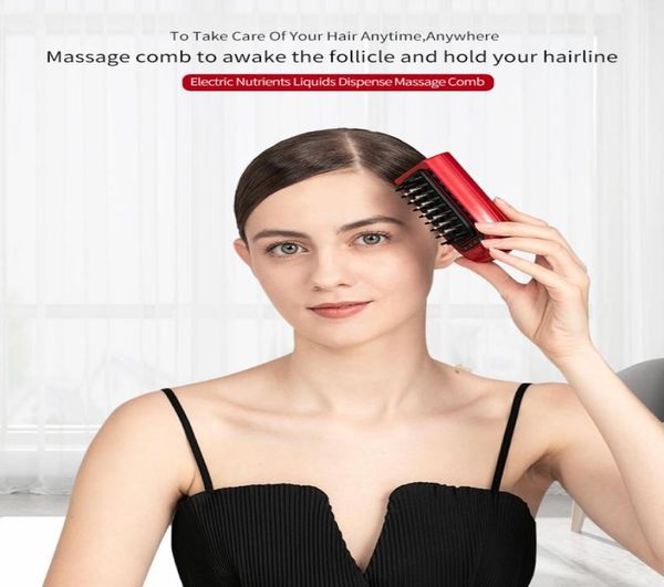 Brosse à cheveux électrique démêlante, applicateur d'huile pour la croissance des cheveux, vibre, anti-perte de cheveux, peigne de massage apaisant pour la tête, pres4249350