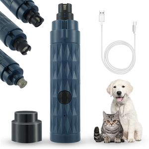 Molinillo de uñas eléctrico para perros con luz LED, cortaúñas recargable para mascotas, cortador automático de garras de gato para perros, recortador para acicalamiento 220423